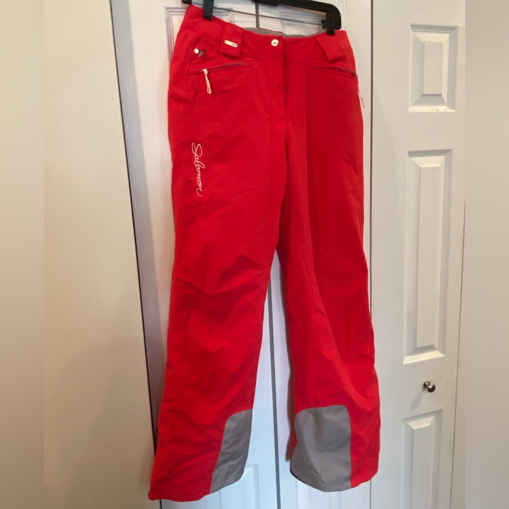 Red ski pants from Salomon size medium